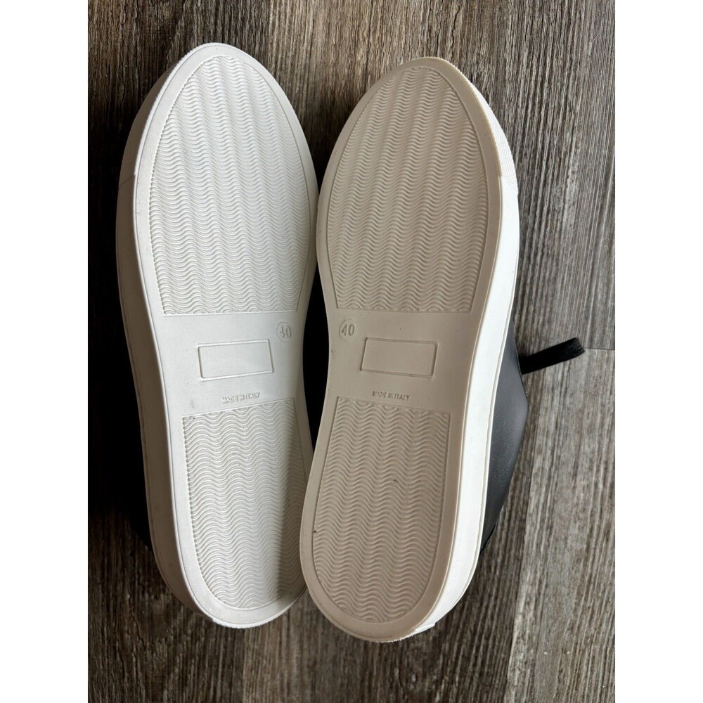 Stefani Bonfiglioli Italian Black Leather Low Top Lace Up Sneaker 40 U.S. 7-7.5 - Picture 7 of 7